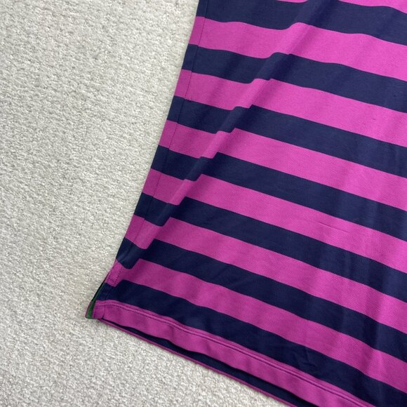 RLX Ralph Lauren Polo Shirt Mens Large Purple / Blue Striped Stretch Preppy Golf - Picture 6 of 16